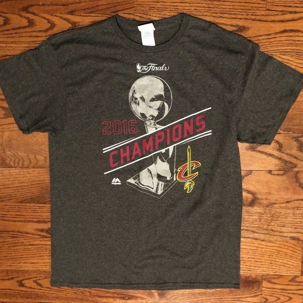 Cleveland Cavaliers Basketball 2016 NBA Champions Majestic Gray T-Shirt Large
